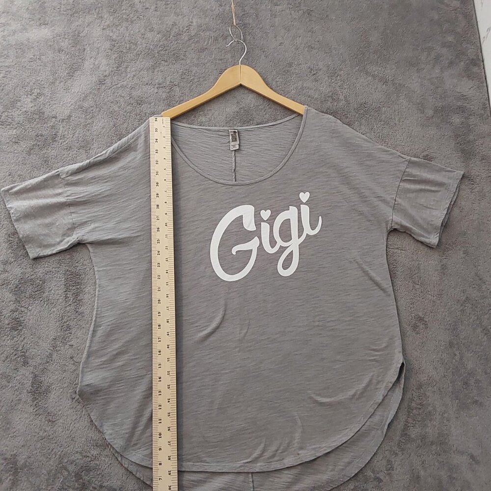 Instant Message “Gigi” Graphic Tee – Women’s 2XL – Gray Short Sleeve Top - Picture 4 of 7